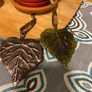 Pair of metal ornaments